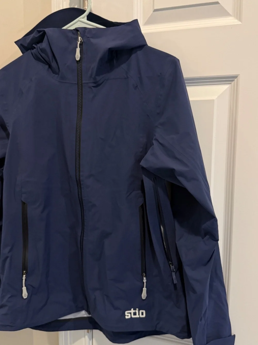 Stio Ender Hooded Jacket Women’s Small Navy Waterproof Shell NWT - Picture 3 of 8
